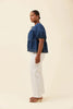 Preston Tie Top - Deep Blue