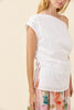 Rosa One Shoulder Top - White