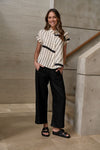 Long Linen Pant - Black