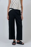 Long Linen Pant - Black