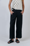 Long Linen Pant - Black