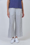 Long Linen Pant - Blueberry Stripe