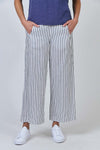 Long Linen Pant - Blueberry Stripe