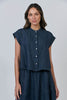Band Collar Short Top - Poseidon