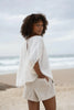 Tina Linen Top - Ivory
