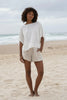 Tina Linen Top - Ivory