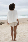 Tina Linen Top - Ivory