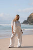 Tina Linen Top - Ivory