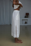 Nadi Linen Skirt - Ivory