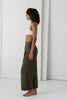 Ivy Linen Crop Pants - Khaki