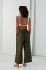 Ivy Linen Crop Pants - Khaki