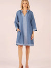 Allegra Linen Dress - Cornflower