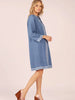 Allegra Linen Dress - Cornflower