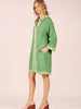 Allegra Linen Dress - Emerald