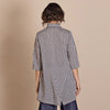 Banded Envelope Shirt - Navy/Cream
