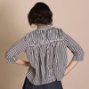 Banded Manchuria Stripe Shirt - Navy/Cream