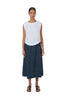 Back Button Linen Tank - White