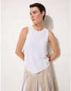 Essential Multi Rib Tank - White