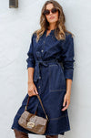 Presley Dark Denim Midi Dress