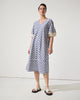 Spliced Stripe Dress - Blue/Natural