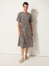 Spliced Stripe Dress - Black/Natural