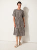 Spliced Stripe Dress - Black/Natural