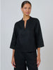 Naturals Linen Top - Black