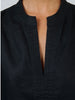 Naturals Linen Top - Black