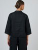 Naturals Linen Top - Black