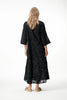 Deia Embroidery Cotton Dress - Black