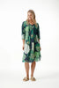 Middy Poppy - Monstera Night Green
