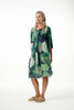 Middy Poppy - Monstera Night Green