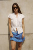 Allie Peplum Blouse - White