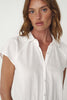 Allie Peplum Blouse - White