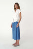 Frannie Silk Midi Skirt - Cornflower