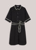 Collar Stitch Dress - Black