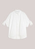 Crispy Poplin Oversized Blouse - White