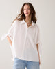 Crispy Poplin Oversized Blouse - White
