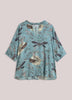 Fantasy Print Top - Glacier Blue