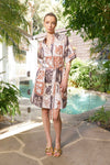 Kiara Botanical Dress - Cocoa