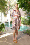 Kiara Botanical Dress - Cocoa