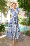 Taylor Botanical Ankle Dress - Denim