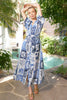 Taylor Botanical Ankle Dress - Denim