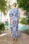 Taylor Botanical Ankle Dress - Denim