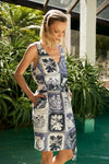 Tia Botanical Dress - Denim