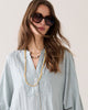 Metallic Stripe Dress - Glacier Blue