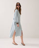 Metallic Stripe Dress - Glacier Blue