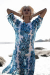 Jackie Dress - Taormina Blue/White
