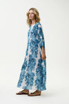 Jackie Dress - Taormina Blue/White