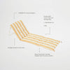 Reclining Beach Chair - Mango Bay Mustard Stripe